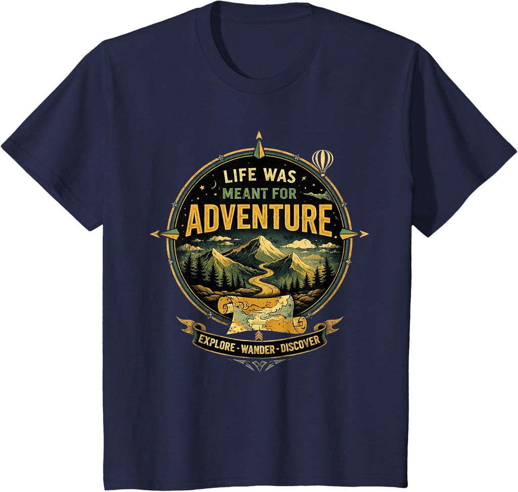 Adventure Awaits Outdoor Hiking Travel Lifestyle T-Shirt