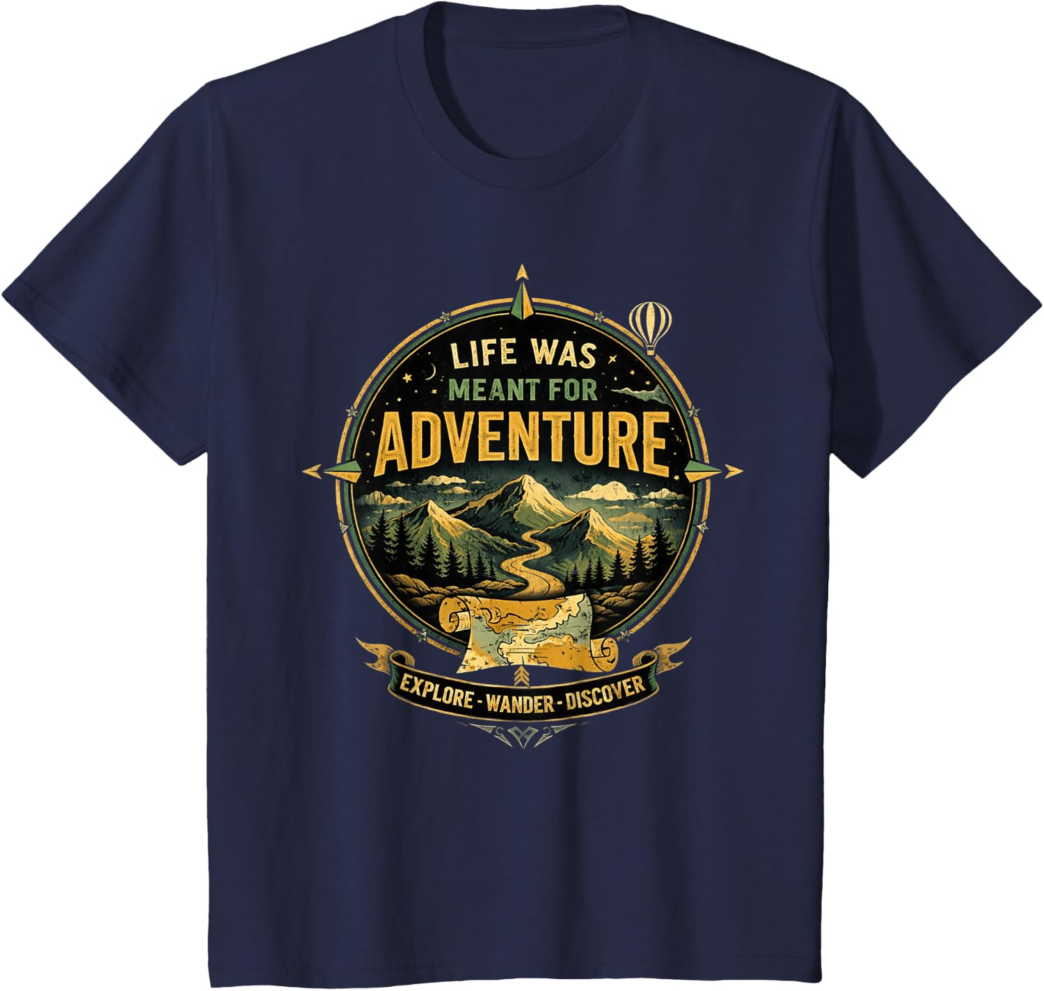 Adventure Awaits Outdoor Hiking Travel Lifestyle T-Shirt