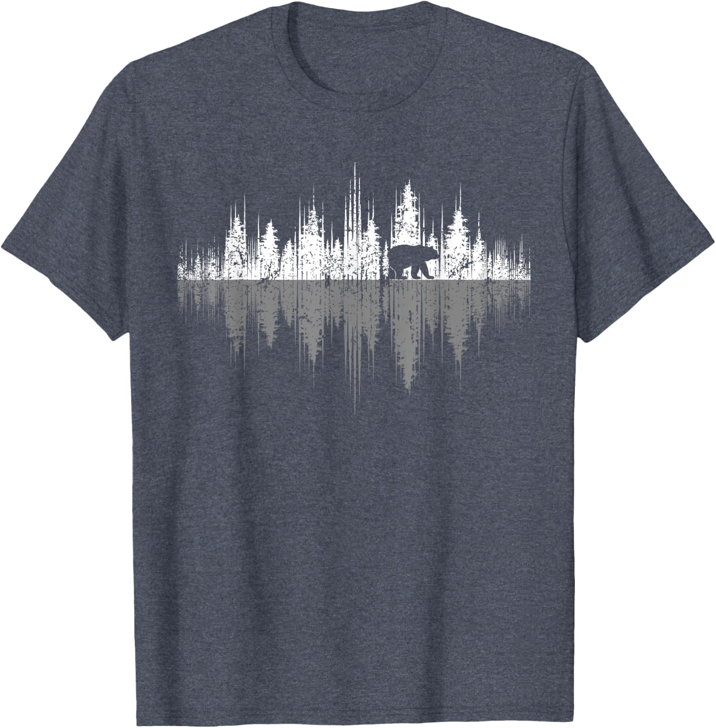 Trees Reflection Wildlife Nature Animal Bear Outdoor Forest Tees T-Shirts
