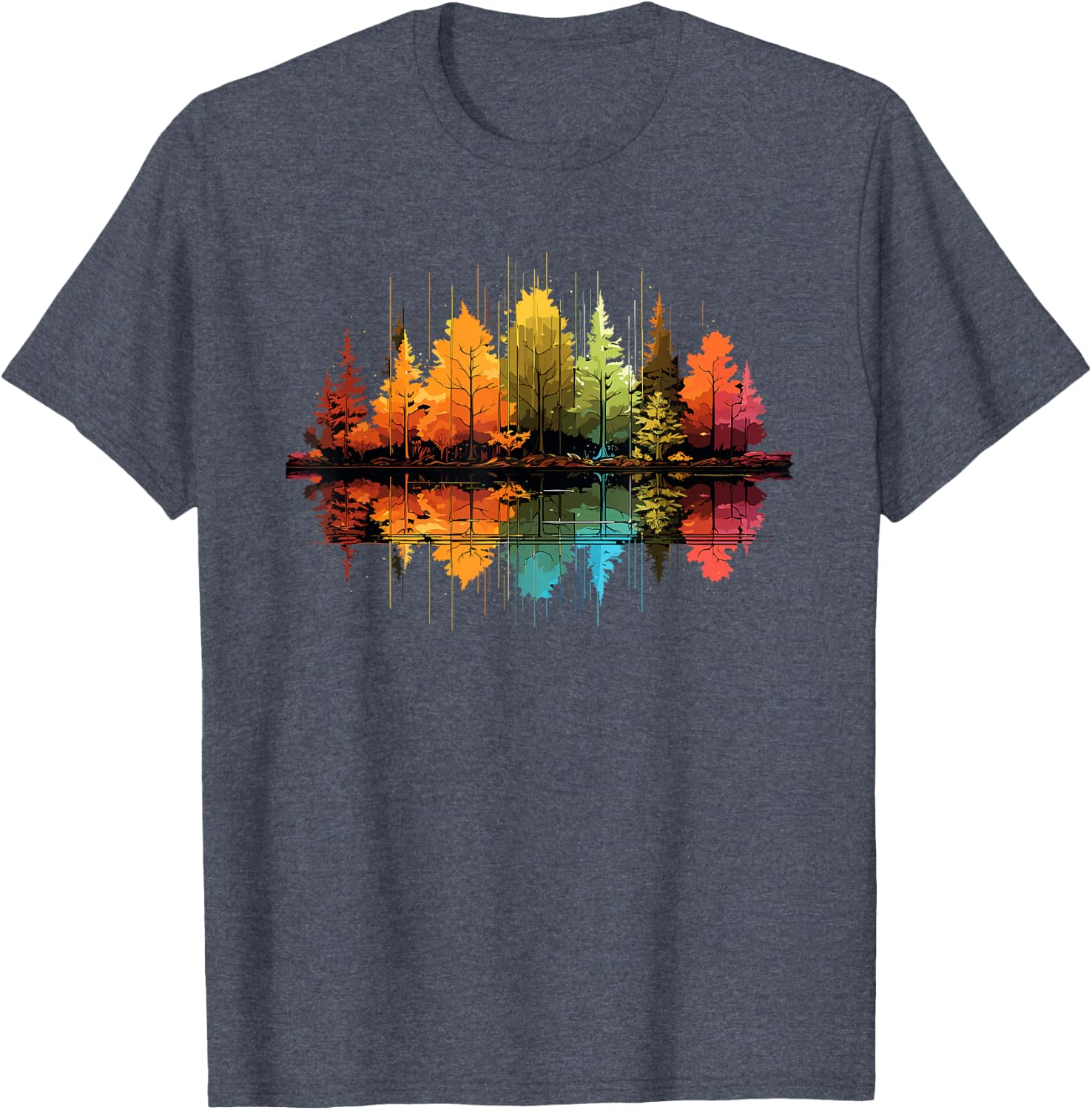 Nature Reflection Forest Trees Outdoor Wildlife T-Shirt