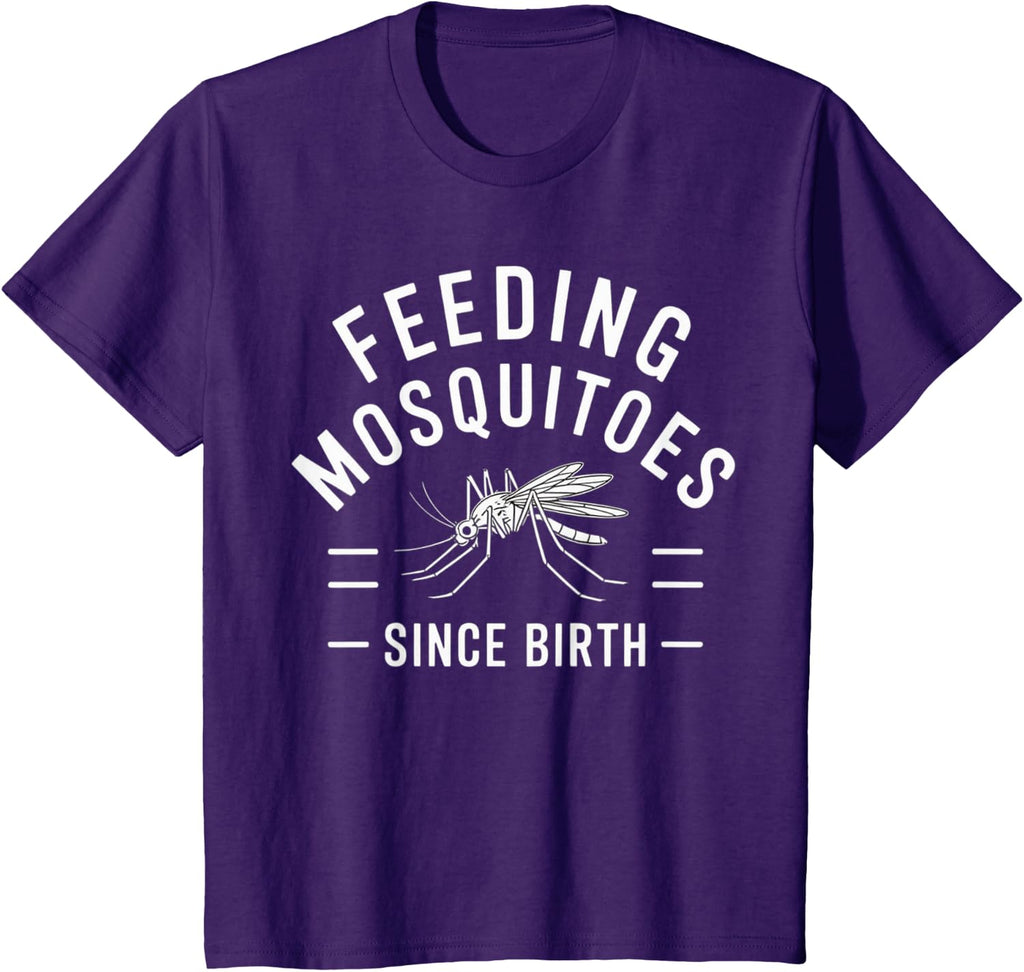 Feeding Mosquitoes Since Birth Funny Mosquito Humor Design T-Shirt