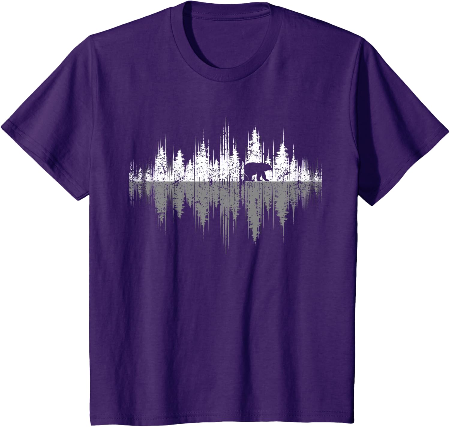 Trees Reflection Wildlife Nature Animal Bear Outdoor Forest Tees T-Shirts