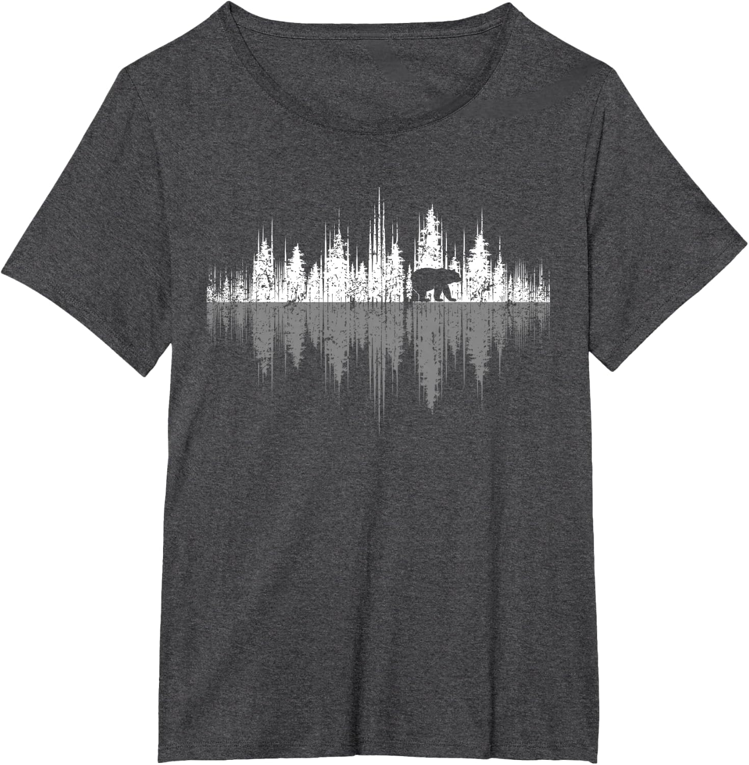 Trees Reflection Wildlife Nature Animal Bear Outdoor Forest Tees T-Shirts